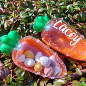 Personalised Easter Carrot, Personalised Easter Gift, Easter Egg Hunt, Chocolate & Candy container dispenser fillable, Chocolate alternative