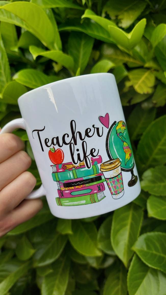 Teacher Life Mug, Ceramic, Insulated, Thankyou Gift, Class Collection, School Educator, Teacher present, end of school year, personalised - Image 3