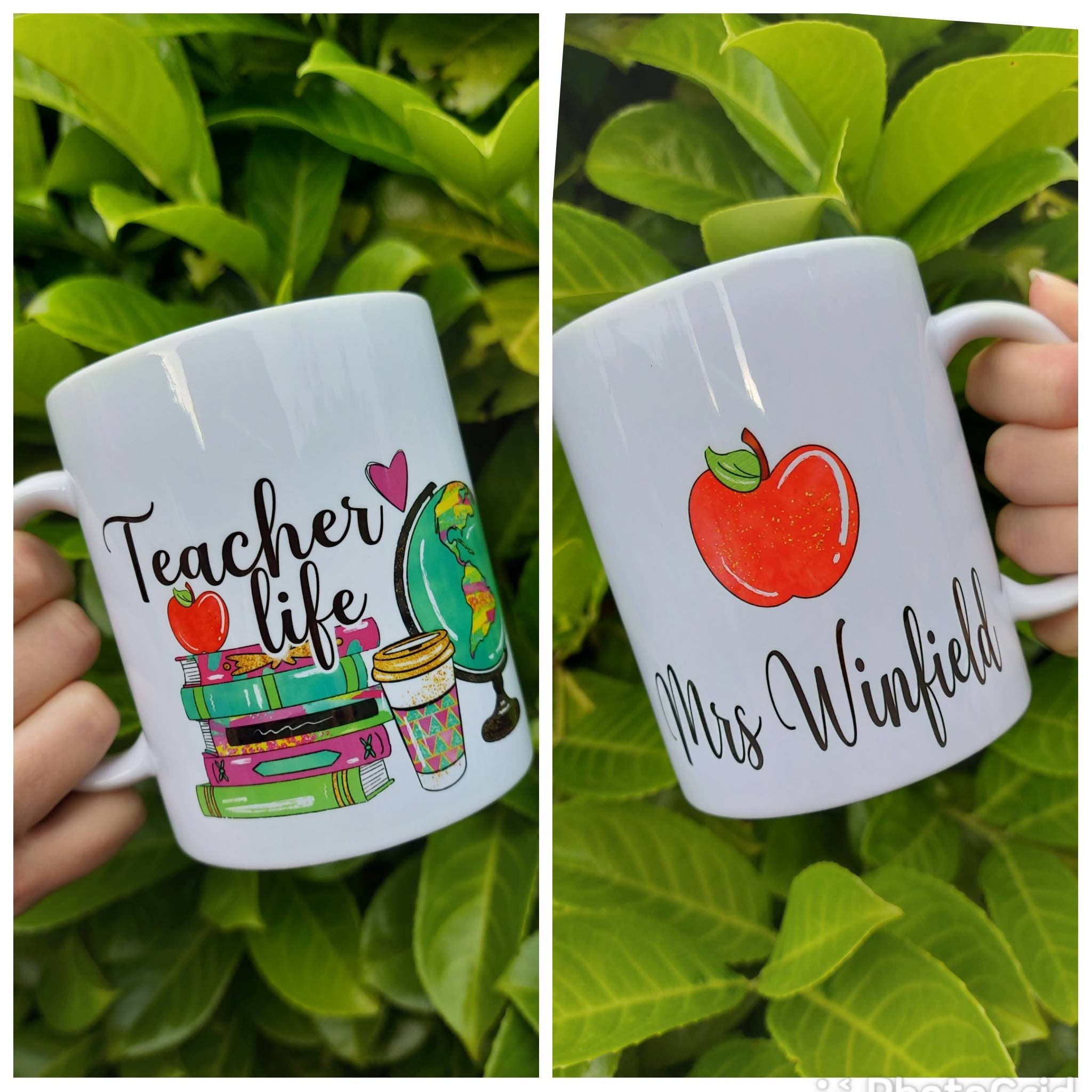 Teacher Life Mug, Ceramic, Insulated, Thankyou Gift, Class Collection, School Educator, Teacher present, end of school year, personalised - Image 2