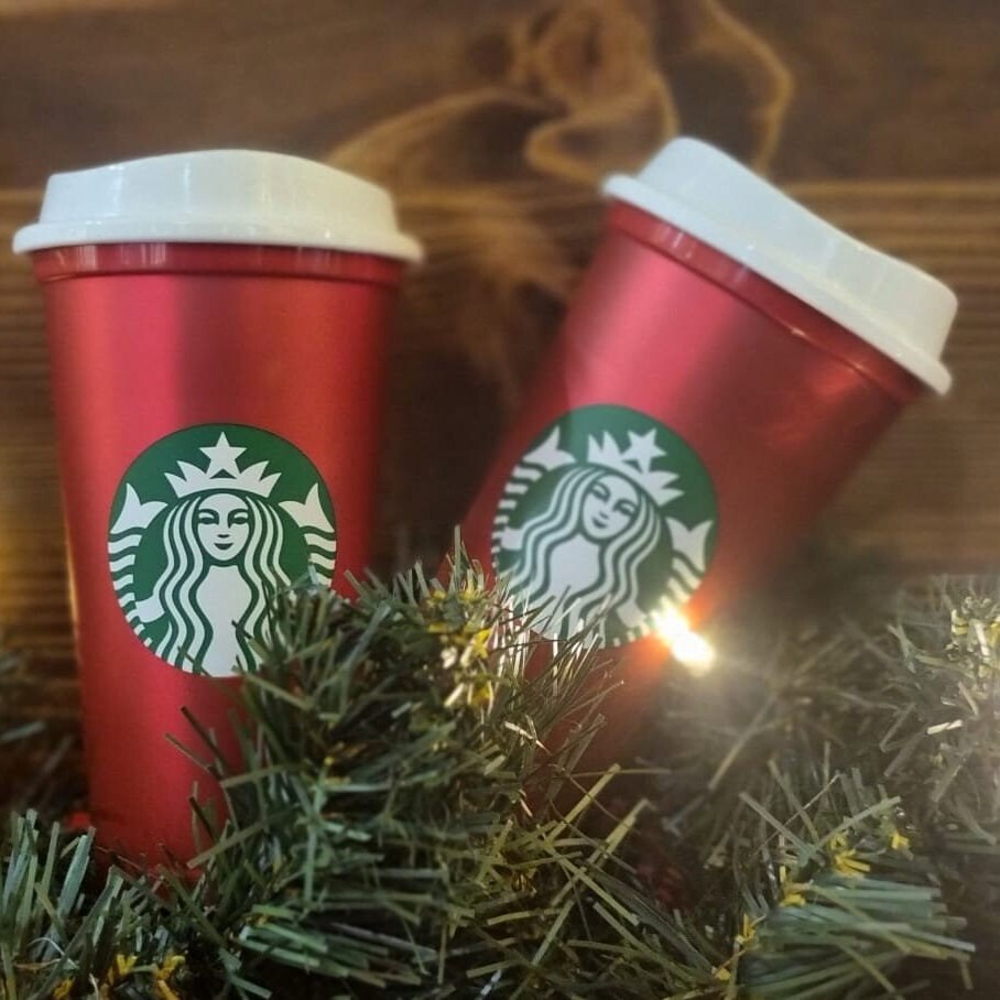 Starbucks Christmas Holiday Coffee Metallic Red shimmer Cup personalised, Xmas travel mug, stocking gift, Limited Edition 2023 - Image 6