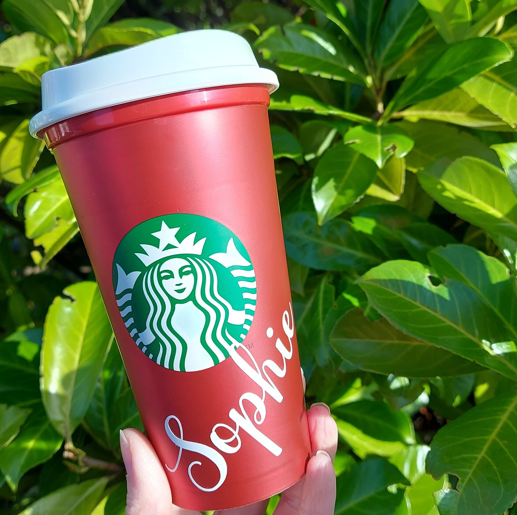 Starbucks Christmas Holiday Coffee Metallic Red shimmer Cup personalised, Xmas travel mug, stocking gift, Limited Edition 2023 - Image 7