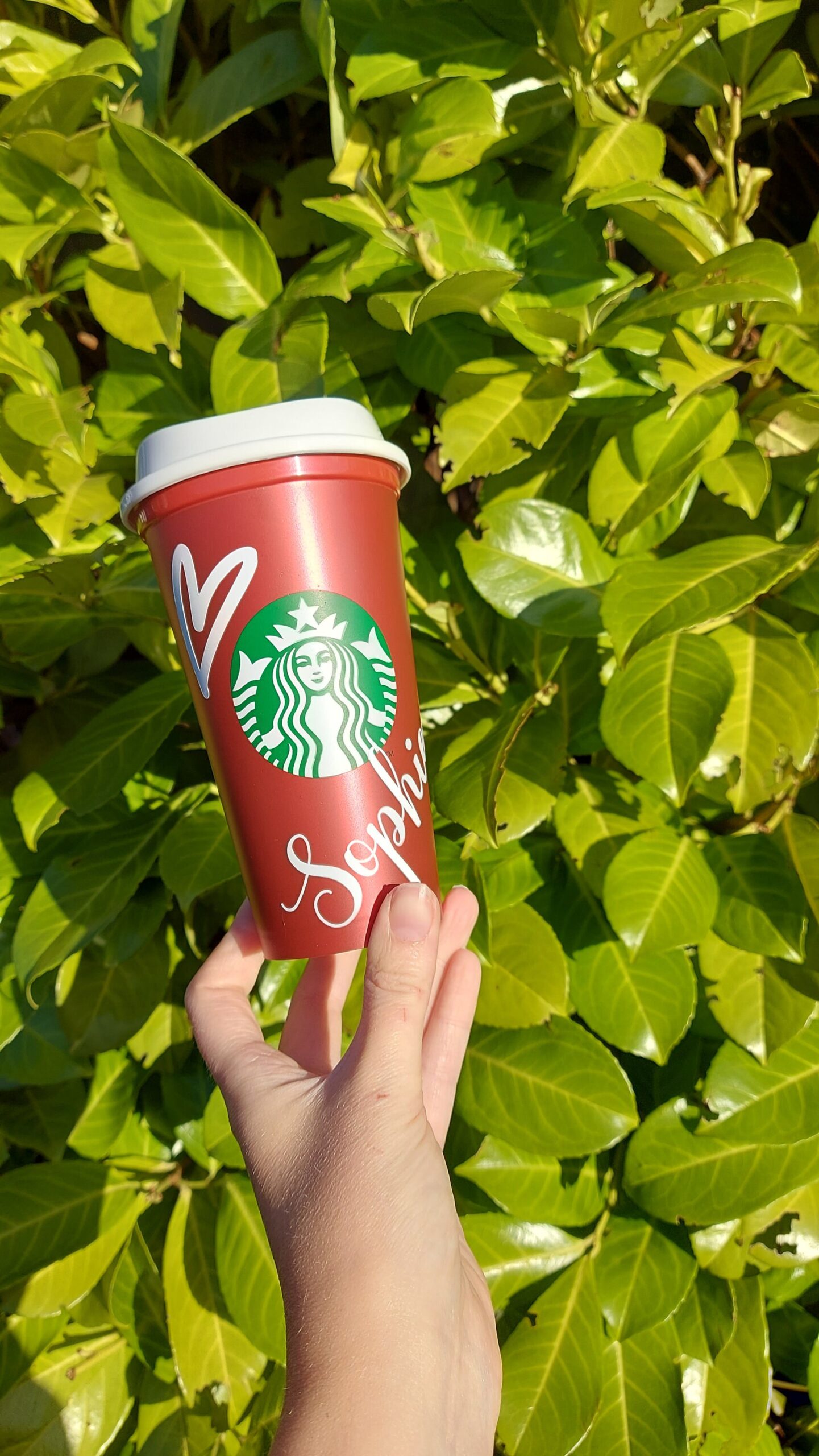Starbucks Christmas Holiday Coffee Metallic Red shimmer Cup personalised, Xmas travel mug, stocking gift, Limited Edition 2023 - Image 4