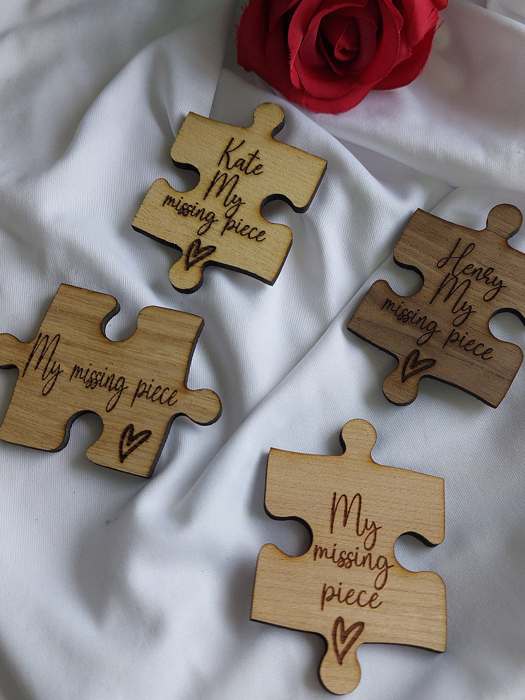 Personalised My Missing Piece Jigsaw, keepsake magnet, Valentines Gift, Romantic Present for Him Her, Wedding/Anniversary present Girlfriend - Image 10