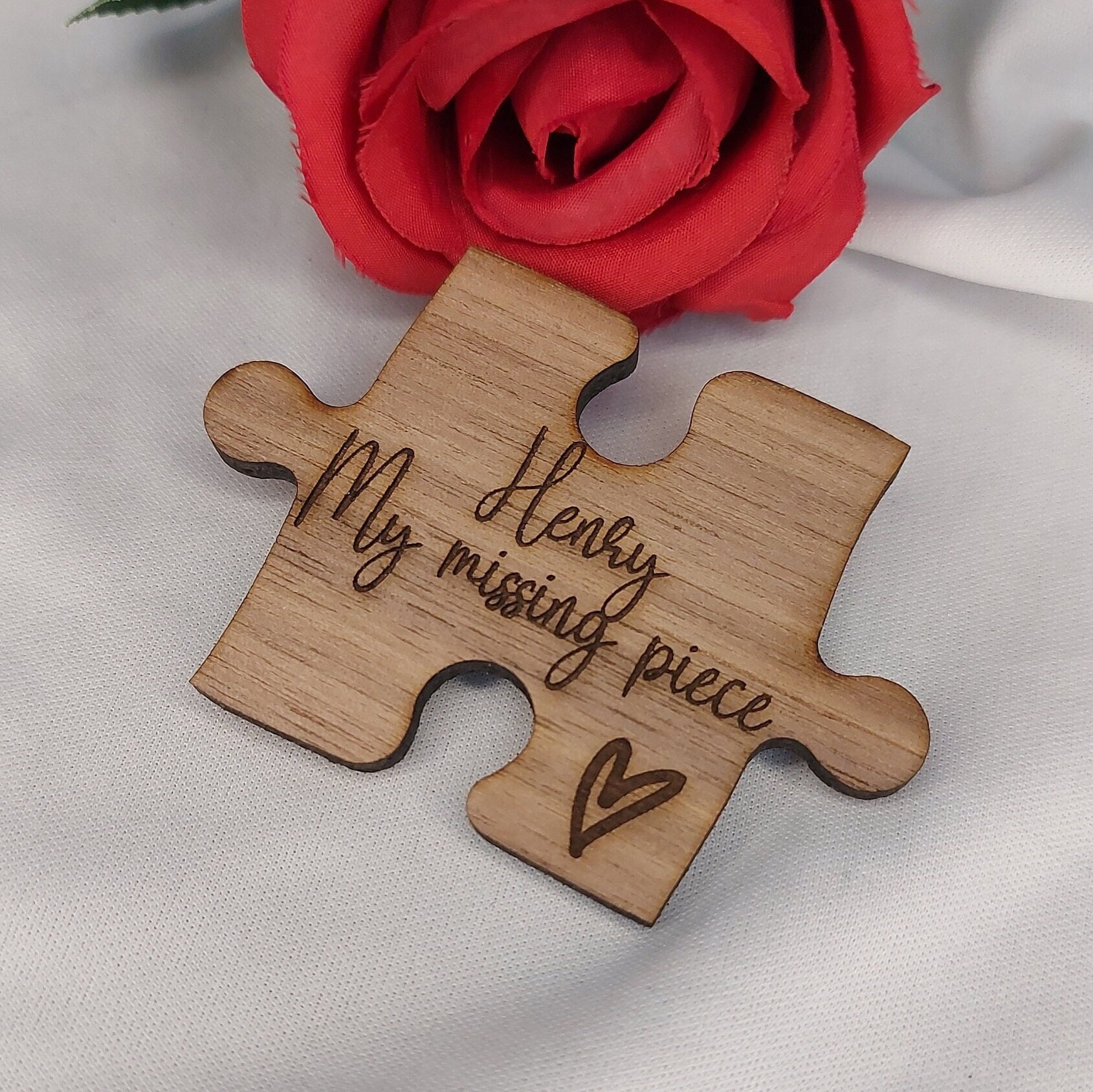 Personalised My Missing Piece Jigsaw, keepsake magnet, Valentines Gift, Romantic Present for Him Her, Wedding/Anniversary present Girlfriend - Image 3