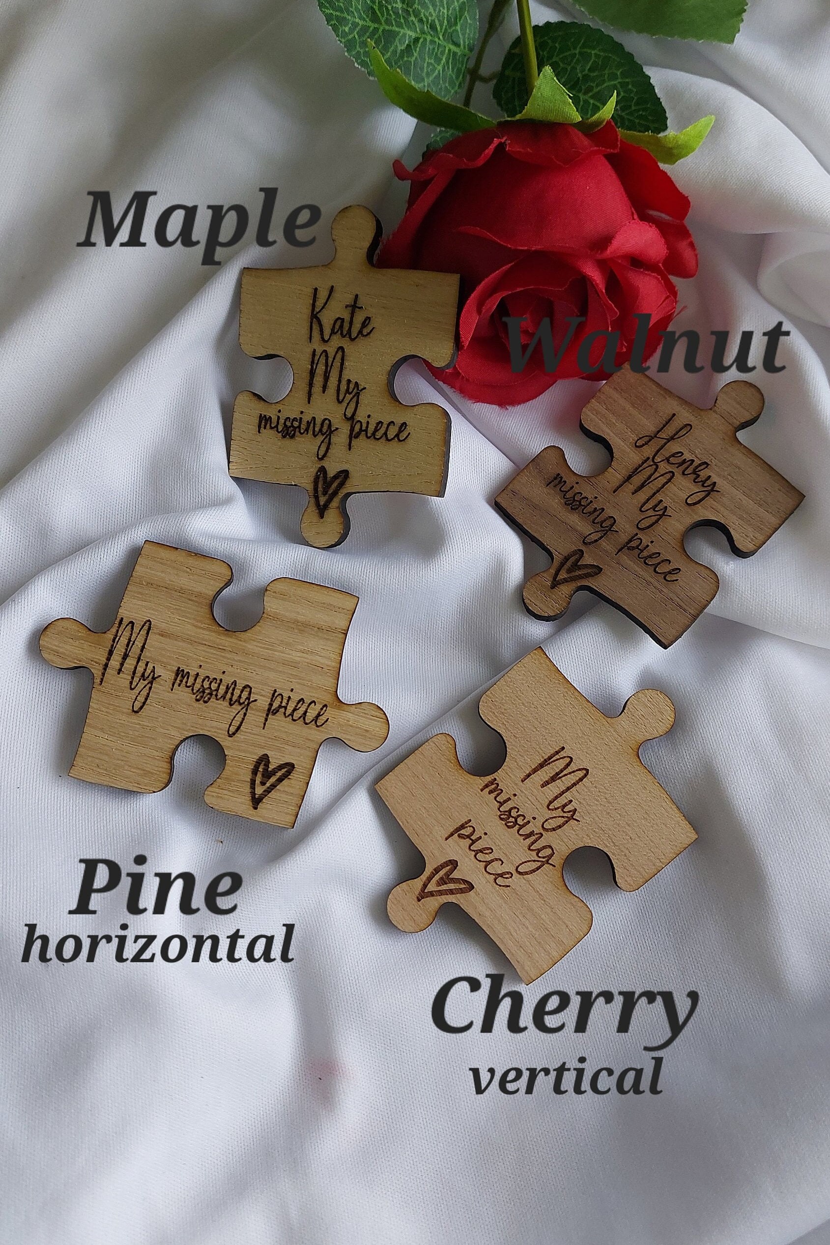 Personalised My Missing Piece Jigsaw, keepsake magnet, Valentines Gift, Romantic Present for Him Her, Wedding/Anniversary present Girlfriend - Image 2