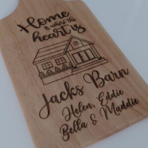 Personalised Wooden Board, New home gift, House Warming, chopping cutting serving paddle, Charcuterie platter, cheese lover, Wedding present
