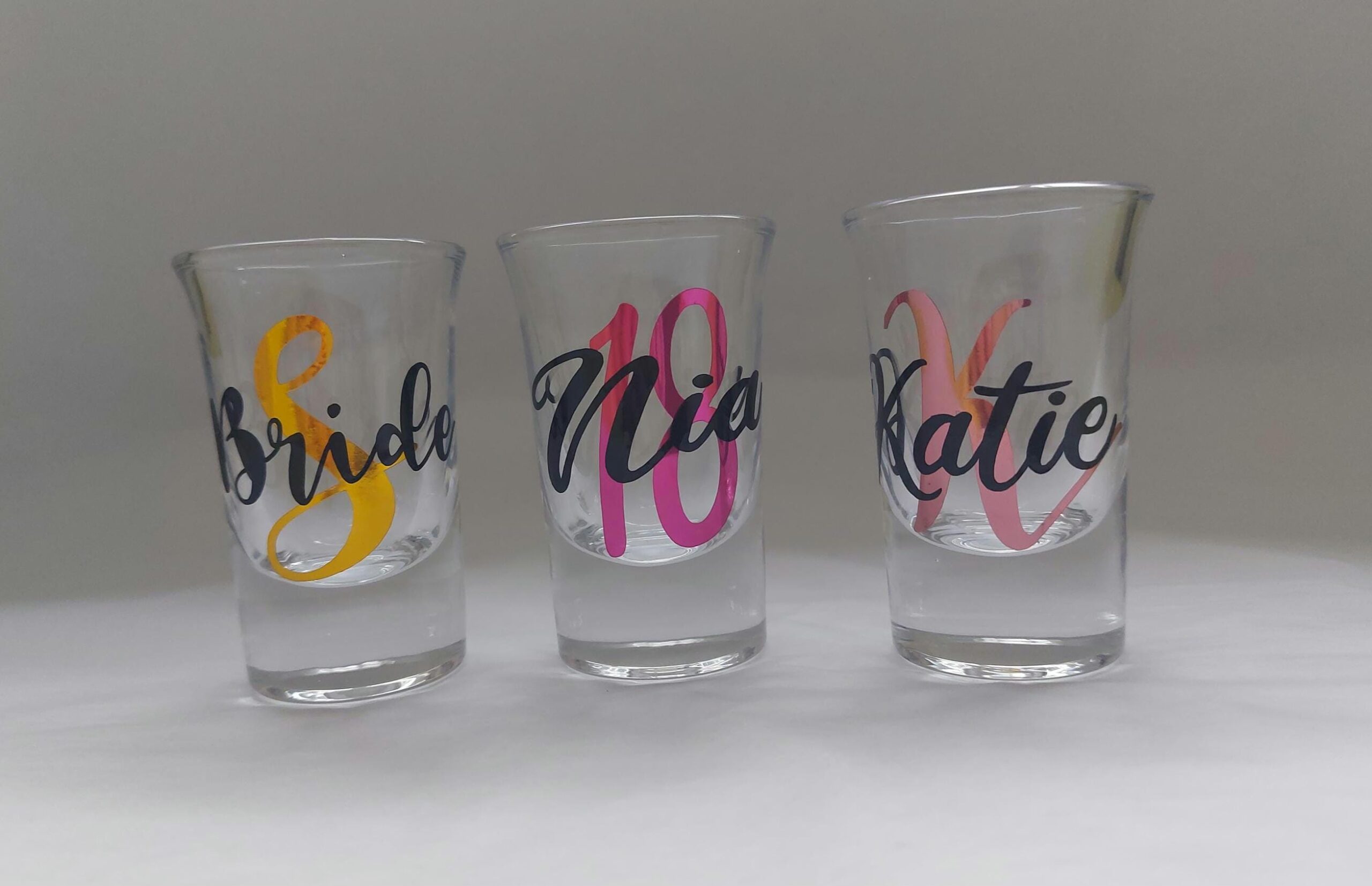 Personalised Shot Glasses, Birthday, Bridesmaid, Bride, Wedding Roles, Bachelorette Party, Stag, Hen Do, Girls Night, Gifts, Drinking Favour