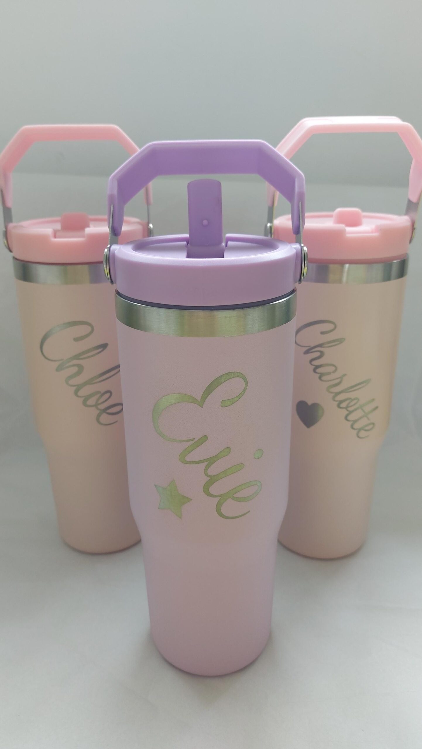 Personalised Engraved large 30oz insulated tumbler with lid handle, cold drinks, Gift for all, 850ml water bottle Back to school leakproof - Image 2